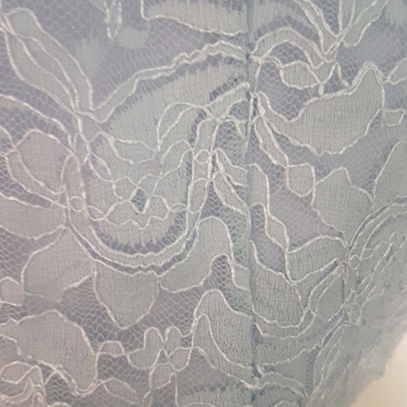 Forever 21 baby blue lace pencil skirt - Picture 5 of 7